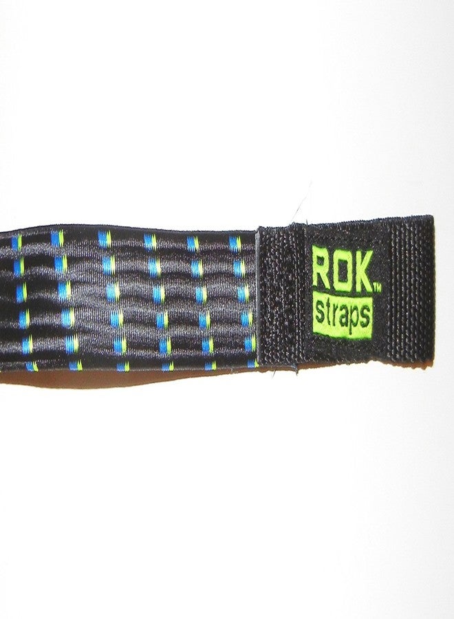 ROK Straps 24" x 3/4" Motorbike Luggage Stretch Strap 2 Pack Black/Blue - Image 5